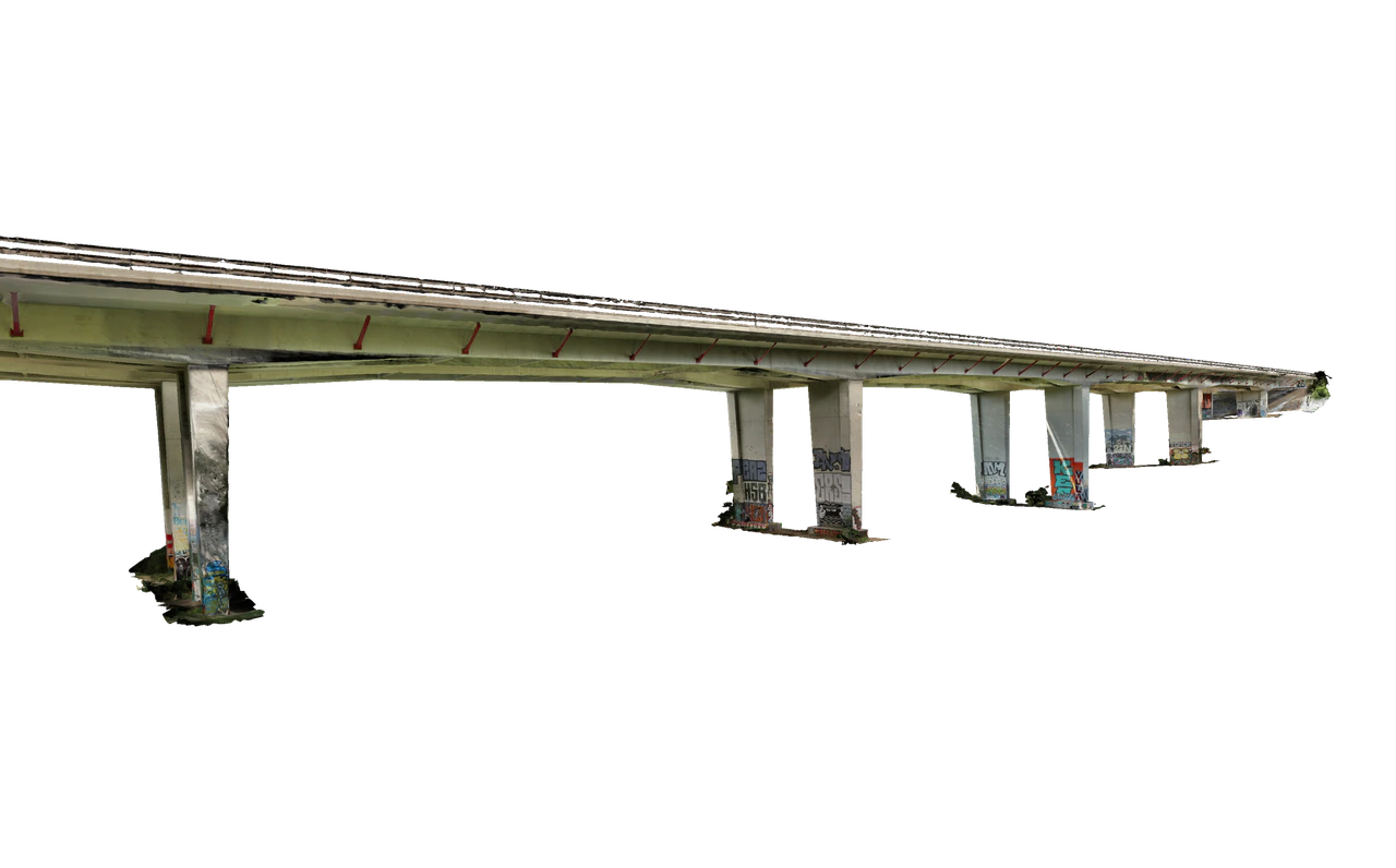 3D-Rekonstruktion der Versoix-Brücke.